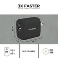 thumbnail image 4 of Denim Dual USB-A / USB-C Wall Charger - Black, 4 of 7