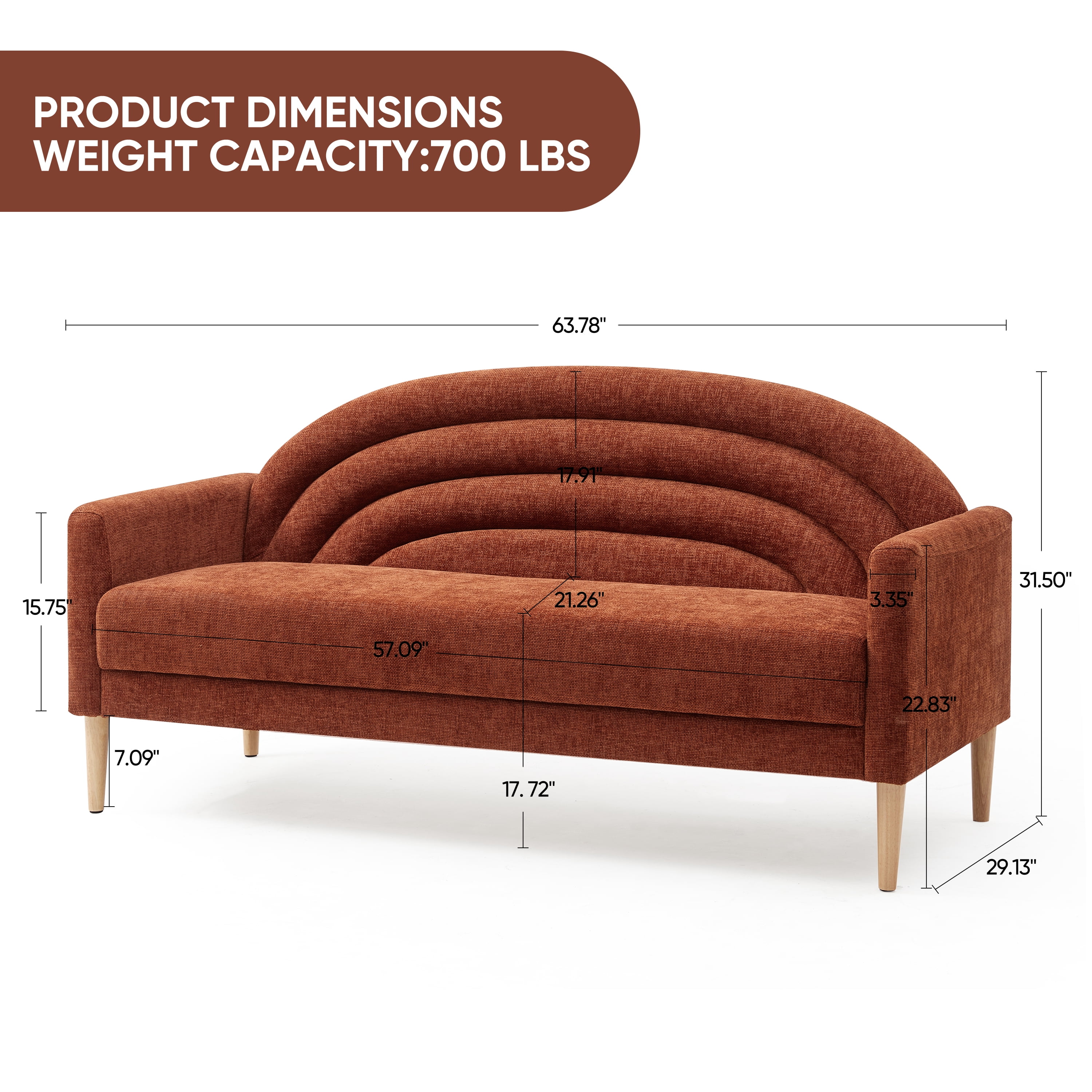 Upholstered Vibrant Rainbow Design, Premium Loveseat, Three-Seater Sofa, and Armchair for Stylish Living Space