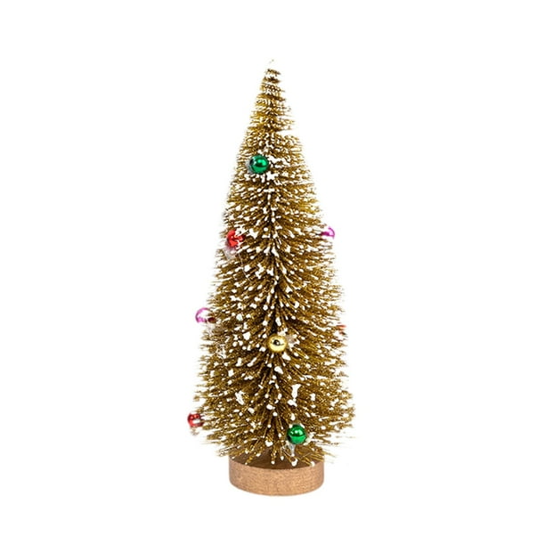 de Navidad artificial de mesa Mini de Navidad Manualidades Festival Dormitorio Decoración navideña de Navidad pequeño Oro brillante