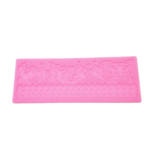Molde De Encaje De Flor De Mariposa Hueca, Herramientas De Decoración De Borde De Pastel, Molde 3D Para Pastel, Molde De Alfombrilla De Silicona De Grado Alimenticio Monstrate HA015161-00