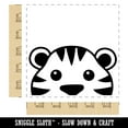 thumbnail image 2 of Peeking Tiger Square Rubber Stamp Stamping Scrapbooking Crafting - Large 2.75in, 2 of 7