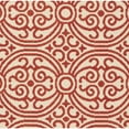 thumbnail image 6 of SAFAVIEH Linden Odetta Damask Runner Rug, Red/Cream, 2' x 8', 6 of 6
