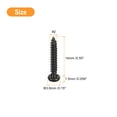 thumbnail image 2 of #2 x 9/16" Phillips Pan Head Self-tapping Screw, 100pcs - 304 Stainless Steel Round Head Wood Screw (Black), 2 of 6