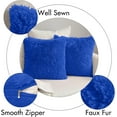 thumbnail image 3 of Sanmadrola Throw Pillow Covers Pillow Protector with Hidden Zipper Furry Faux Fur 18''x18'' 2 Pack, 3 of 8