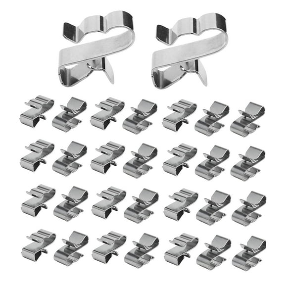 Clips para cables,Clips para cables de paneles solares Clips para cables de bastidor de remolque,Abrazaderas de acero inoxidable para cables de remolque,Gestión de cables eléctricos Plata