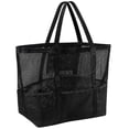 thumbnail image 1 of Mesh Beach Bag Tote Bag for Women, Foldable Swim Large Beach Tote Bag with Zipper Pockets Sandproof A/Black 26-27s, 1 of 5