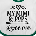thumbnail image 4 of Inktastic Mimi and Pops Love Me Girls Baby Bib, 4 of 4