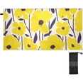 thumbnail image 2 of Dreamtimes Yellow Flowers Beach Towel Quick Dry Absorbent Bath Towels Sandproof Lightweight Towel for Gym Yoga Sports Swimming- 30x60in, 2 of 7