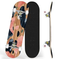 Complete Skateboards for Beginners,7 Layer Canadian Maple Double Kick Deck,31''Pro Cruiser 3D Mid Skate Board
