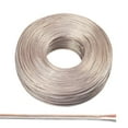 thumbnail image 1 of Uxcell 10m 24/2 Cable Cubierto, Cable de Altavoz Resistente al Calor 300V, Claro, Plateado, Marrón, 1 of 7
