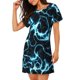 thumbnail image 2 of Fotbe Lightning Bata de Dormir para Mujer con Estampado, Camisón de Algodón de Manga Corta, Ropa de Dormir Casual, 2 of 6