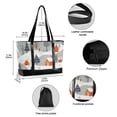 thumbnail image 2 of FORMRS Canvas Laptop Tote Bag for Women with 15.6" Computer Compartments Shoulder Handbag, Cartoon Orange Houses, 2 of 7
