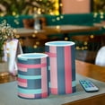thumbnail image 3 of Yayeee Flameless Candles with Remote Flickering Battery Operated Multi Color Changing, Navy Blue Stripes, 3 of 7
