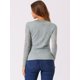 thumbnail image 4 of Top De Encaje Con Bordado De Flores Allegra K Gris M, 4 of 6