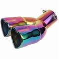 thumbnail image 4 of Universal Car Accessories Heart Shape Style Stainless Steel Exhaust Tips Muffler Tail Double-Pipe Tube Tips, 4 of 6