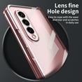 thumbnail image 3 of Dteck for Samsung Galaxy Z Fold 4 Case Hinge Protection Luxury Plating Transparent All-Inclusive Case Bulit-in Screen Protector,Rosegold, 3 of 7