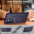 thumbnail image 5 of Dteck Case for Samsung Galaxy S24 Ultra,Magnetic Rubber Case Matte PC Mag-Safe with 360°Rotating Invisible Ring Stand Military Grade Shockproof Back Cover,Purple, 5 of 8