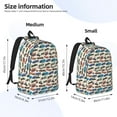thumbnail image 2 of Disketp Train print Canvas Backpack Lightweight Travel Daypack Student Rucksack Laptop Backpack-Medium, 2 of 5