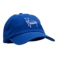 thumbnail image 5 of Piano Outline Embroidered Deluxe Washed Twill Cap - Royal OSFM, 5 of 5