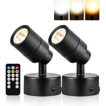 2 Pack LED Dimmable Up Lights Indoor 3W Floor Spotlight Indoor with Timer and Remote 3000K/4000K/5000K Uplighting Indoor Spotlight 120V Uplights Indoor for Plants Artworks, 5.9 FT Plug Cord