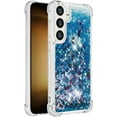 thumbnail image 3 of Compatible with Samsung Galaxy S24 Plus Liquid Case Glitter Cute Clear Phone Case Shiny Floating Quicksand Shockproof Soft TPU Girly Women Case for Samsung Galaxy S24 Plus Love Blue YB, 3 of 14