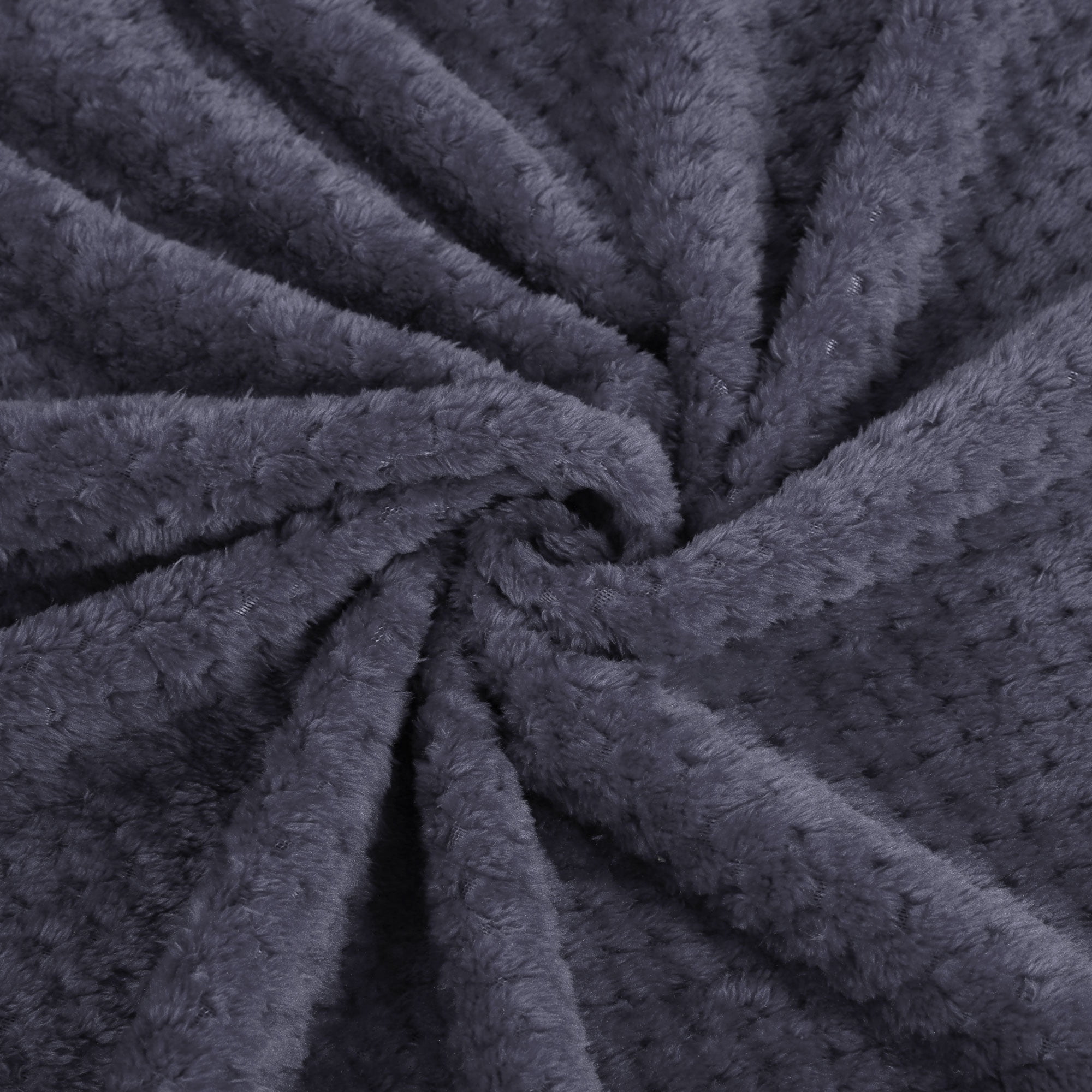 REGALWOVEN Luxury Fleece Bed Blanket Woven Mesh Cyber Grape Purple 78"x90"