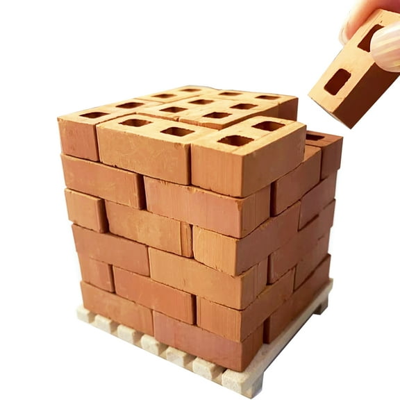 Real Mini Bricks, 1/12 Scale（Red 48 Pack）