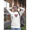 thumbnail image 2 of Heart With The Map Of Atlanta Sweatshirt Women -Image by Shutterstock, Female Medium, 2 of 4