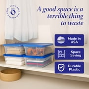 Homz Snaplock Storage Container - Stackable Plastic with Lid - 4 Pack, 41-Qt