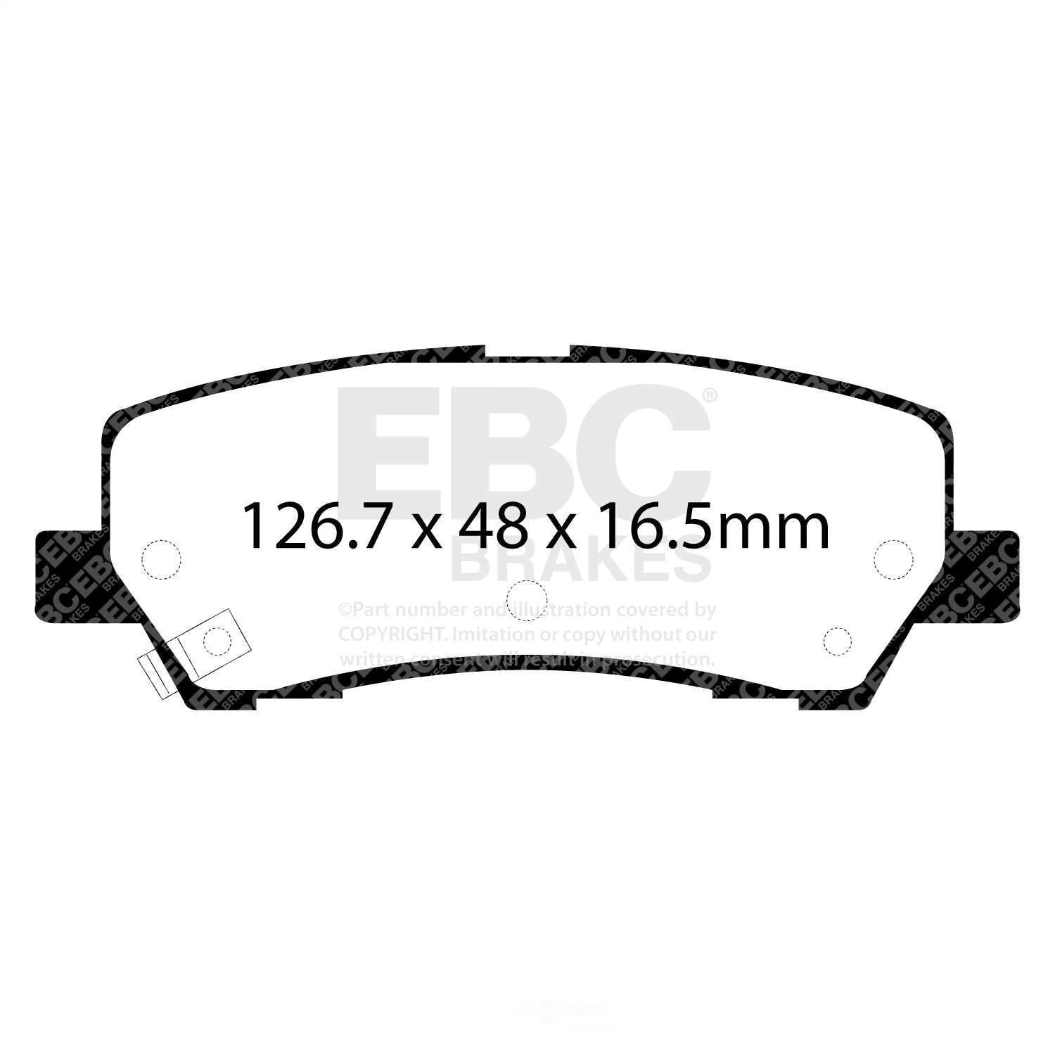 EBC Brakes Redstuff Premium Fast Street Pad For All Engine Sizes Fits select: 2015-2022 FORD MUSTANG, 2023 FORD MUSTANG GT