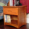 American Furniture Classics 1-Drawer Nightstand, Honey Finish