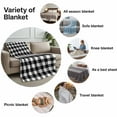 thumbnail image 6 of Throw Blanket for Couch Buffalo Check Plaid Soft Fleece Flannel Blankets Cozy Lightweight Blanket for Home Sofa Living Room Black White Plaid Farmhouse Bed Throws 30" x 40", 6 of 9