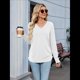 thumbnail image 4 of Camisetas de Mujer con Cuello en V, Larga, Informales, Básicas, Lisas y Suaves S, 4 of 10