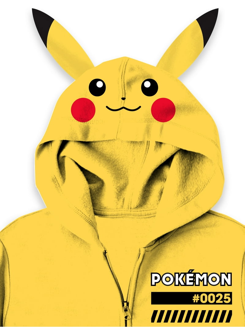 Pokemon All Pika Suit V2 Boys Apparel, Graphic Long Sleeve Hoodie