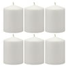 Stonebriar 3 x 4 Unscented White Pillar Candles, Set of 6