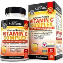 BioSchwartz Vitamin C Complex | Immune Support Supplement | Orange Flavor, 120 Ct