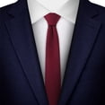 thumbnail image 3 of Jacob Alexander Men's Solid Color 1.5 inch Width Ultra Skinny Neck Tie - Burgundy, 3 of 8