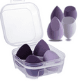 thumbnail image 7 of Nebula Glitz 4 Pcs Makeup Sponge Set | Blender Sponges  for Liquid, Cream, and Powder, Multi-colored Makeup Sponge (Purple), 7 of 7