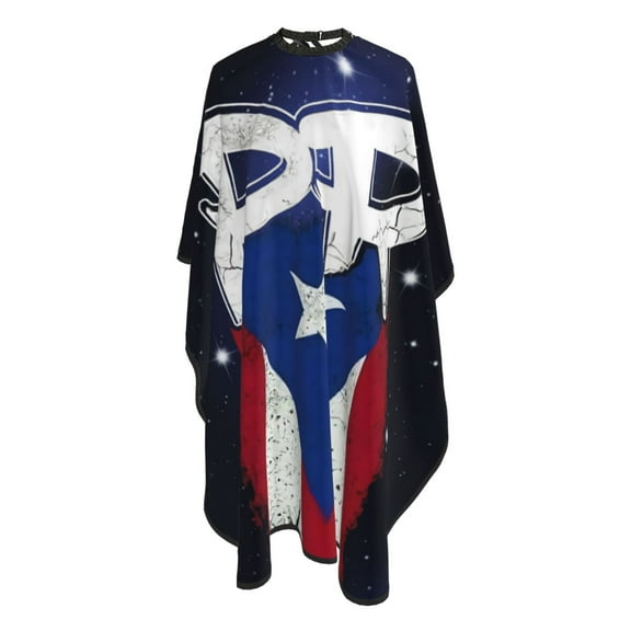Puerto Rico Pr Flag Salon Barber Cape - Professional Hairdressing Waterproof Hair Cutting Cape With Adjustable Snap Closure-Haircut Apron For Hair Stylist And Home Use-55''X66''