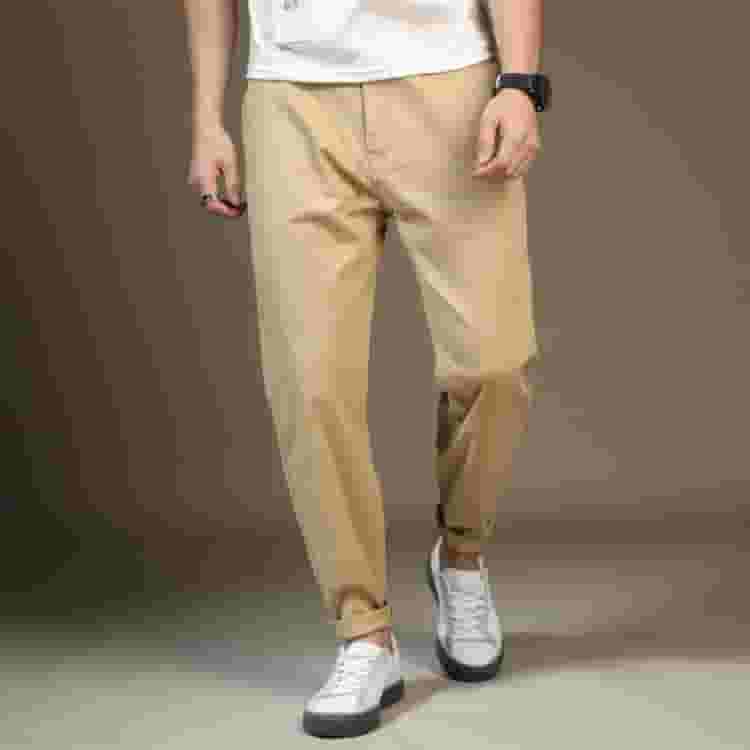 SWSMCLT Men's Chino Pants Solid Cotton Fitted Trousers SWSMCLT Men's Chino Pants Solid Cotton Fitted Trousers