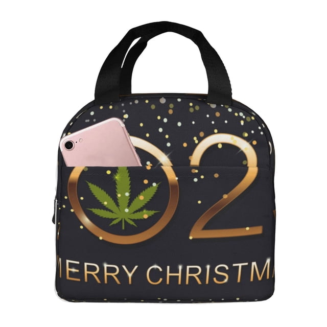 Disketp 2025 And Merry Christmas Bolsa Térmica para Almuerzo para Hombre y Mujer, Ideal para Trabajo, Senderismo y Picnic
