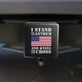 thumbnail image 4 of I Stand For The Flag Kneel Cross USA American Flag Patriotic Tow Trailer Hitch Cover Plug Insert, 4 of 6
