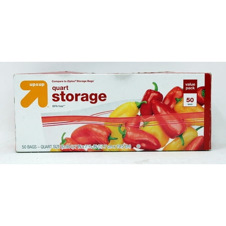 Up & Up Clear Quart Storage Bags 50 Count