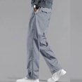 thumbnail image 6 of Men's Straight Leg Elastic Waist Joggers, Drawstring Casuals Trousers, Lightweight Quick Dry Breathable Stretchy Everyday Wear Streetwear Lounge Pants | JASKFLY,Gray 2XL, 6 of 6