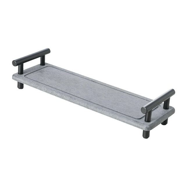 mmirethe Kitchen nk Organizer Waterproof Storage mple Versatile Counter Tray Rack gray gold handle dark gray black 31x10x5.5cm