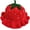 Red, variant on Handcrafted Strawberry Crochet Bucket Hat for Women, Cute Fruit Design Summer Beach Hat with Green Leaf Accents