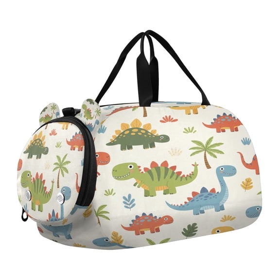 DIXRUYEE -43-dinosaurs Scale Duffel Bag With Ventilated Shoe Pocket & Adjustable Strap for Gym, Dance & Travel