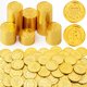 thumbnail image 1 of Monedas de fiesta JOYIN, 100 piezas, plástico dorado, 3,3 cm, 1 of 9