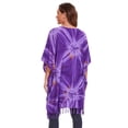 thumbnail image 5 of Beautybatik Purple Women Boho Hippie Tie Dye Plus Size Tunic Blouse Kaftan Top 3x, 5 of 6
