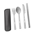thumbnail image 1 of Outdoor Titanium Cutlery Set, Versatile Titanium Knife Fork Spoon Chopsticks  for Camping, 1 of 7